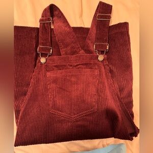 Garnet overall dress. Never been worn. With tags.
